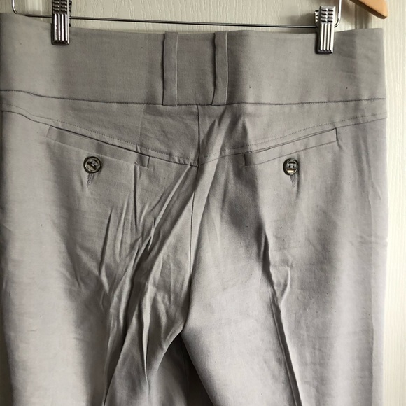 Bebe gray wide leg flared linen dress pants - Picture 4 of 13